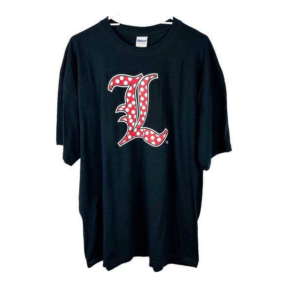 University of Louisville Black, Red and White Polka Dot Crew Neck Top Size XL - Picture 2 of 8
